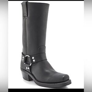 NWOT! FRYE Black Leather Harness Mid-Calf Boots
